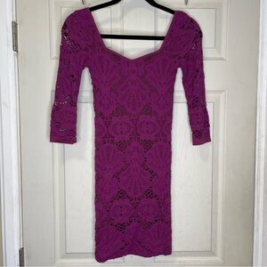 fitted lace wedding dress Sail to Sable Tropical Block Print Long Sleeve Tunic Flare Dress Tropical Block Print / L / F25229 main image 0